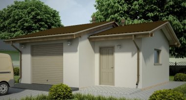 Projekt domu G63 - Budynek garażowo - gospodarczy