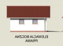 Elewacja projektu G3 garaż dwustanowiskowy z pomieszczeniami gospodarczymi - 4 - wersja lustrzana