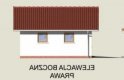 Projekt garażu G3 garaż dwustanowiskowy z pomieszczeniami gospodarczymi - elewacja 4
