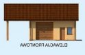 Projekt garażu G213 garaż dwustanowiskowy z pomieszczeniami gospodarczymi - elewacja 1