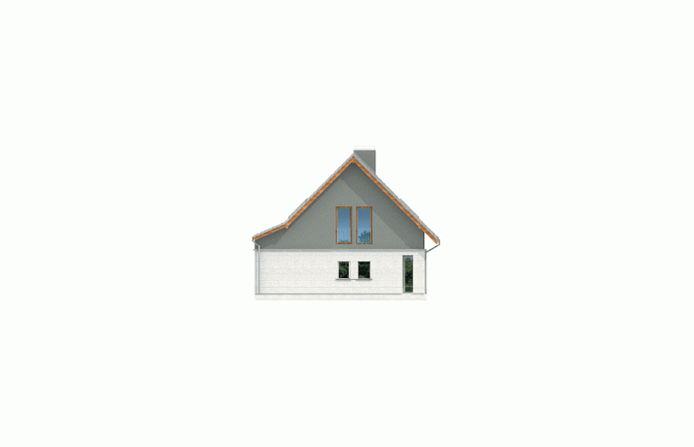 Projekt domu jednorodzinnego Kim (wersja A) - elewacja 4