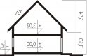 Projekt domu jednorodzinnego Kim (wersja A) - przekrój 1