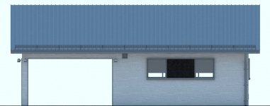 Elewacja projektu G163 - Budynek garażowy z wiatą - 4