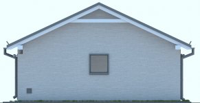 Elewacja projektu G163 - Budynek garażowy z wiatą - 3 - wersja lustrzana