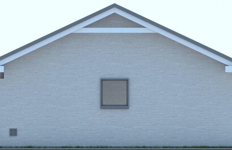 Projekt domu energooszczędnego G163 - Budynek garażowy z wiatą - elewacja 3