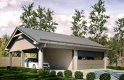 Projekt domu energooszczędnego G163 - Budynek garażowy z wiatą - wizualizacja 0