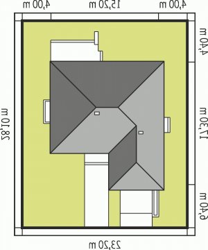 Usytuowanie budynku Eris G2 (wersja C) MULTI-COMFORT w wersji lustrzanej