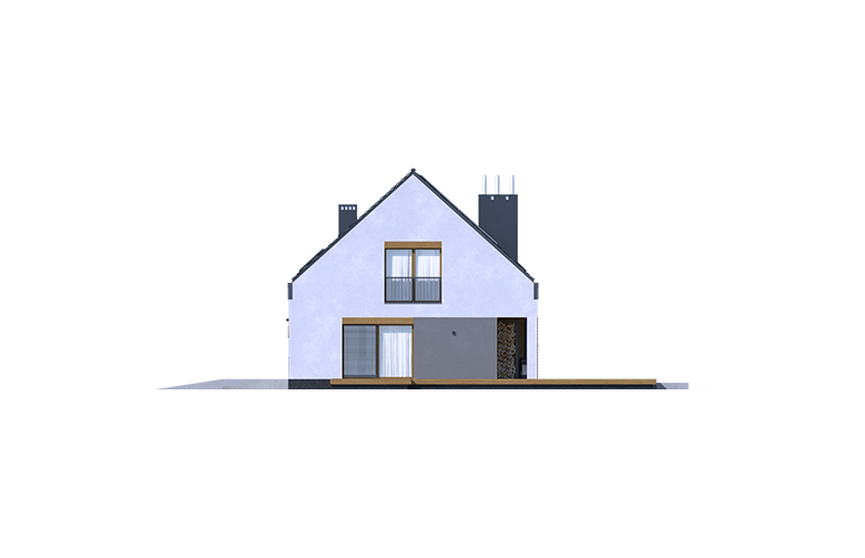 Projekt domu jednorodzinnego Sam G1 - elewacja 4