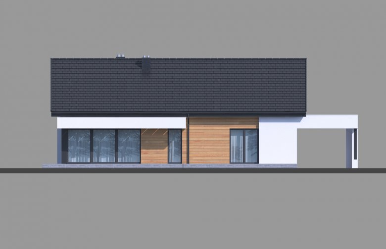 Projekt domu jednorodzinnego Homekoncept 45 - elewacja 3