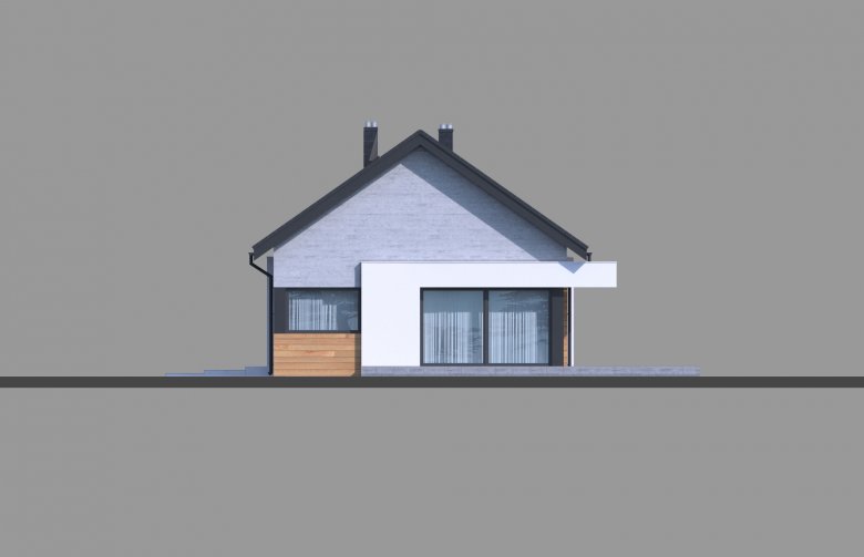 Projekt domu jednorodzinnego Homekoncept 45 - elewacja 4