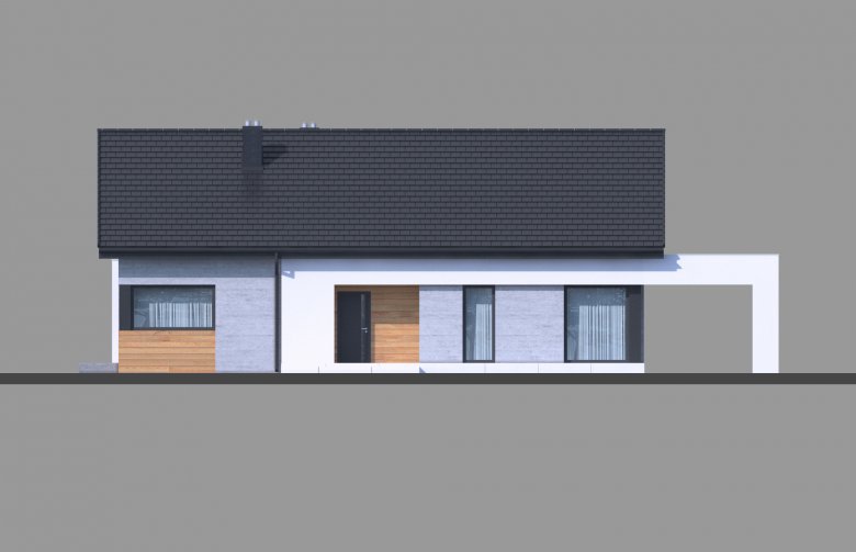 Projekt domu jednorodzinnego Homekoncept 45 - elewacja 1