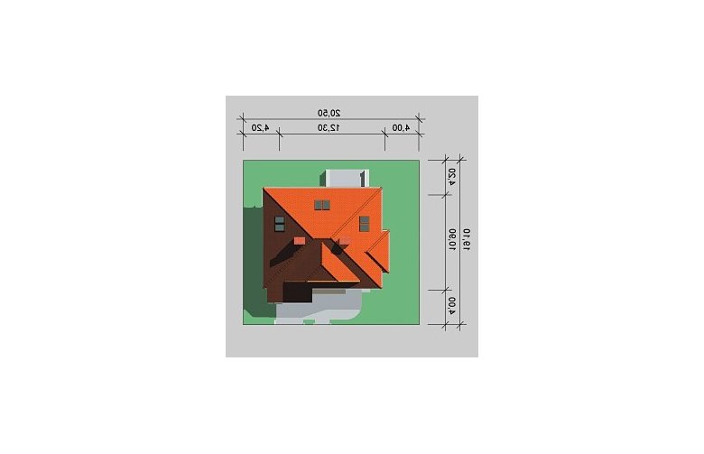 Projekt domu wielorodzinnego LK&416 - Usytuowanie - wersja lustrzana