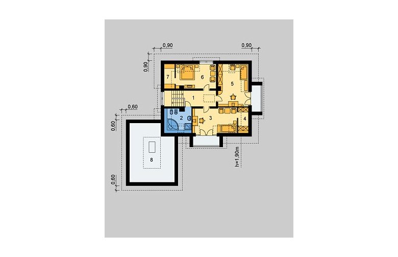 Projekt domu wolnostojącego LK&430 - poddasze