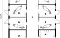 Projekt budynku gospodarczego S19 Stajnia dla koni - 8 boksów - przyziemie