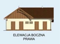 Elewacja projektu S17 Stajnia dla koni - 4 boksy - 4