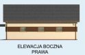 Projekt garażu G163 garaż czterostanowiskowy z pomieszczeniami gospodarczymi - elewacja 4