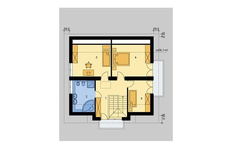 Projekt domu wolnostojącego LK&119 - poddasze