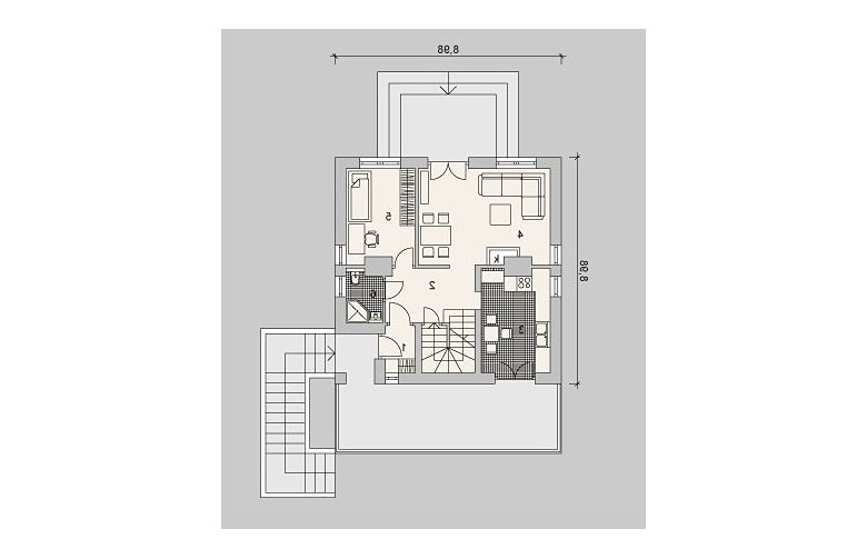 Projekt domu wolnostojącego LK&951 - parter