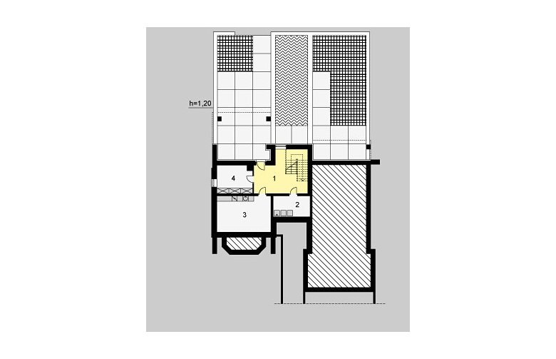 Projekt domu jednorodzinnego LK&525 - piwnica