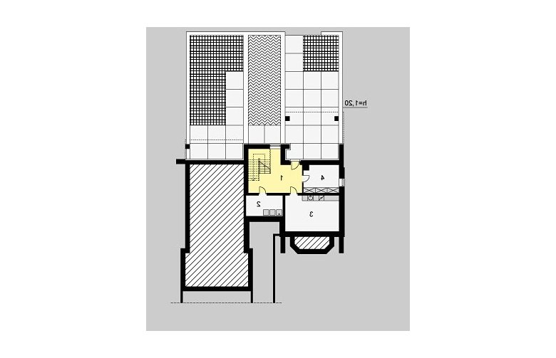 Projekt domu jednorodzinnego LK&525 - piwnica