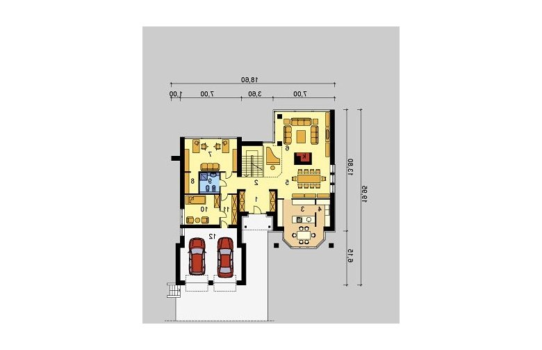 Projekt domu jednorodzinnego LK&525 - parter