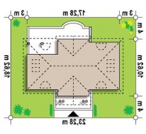 Usytuowanie budynku Z20 w wersji lustrzanej