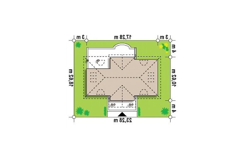 Projekt domu piętrowego Z20 - Usytuowanie - wersja lustrzana