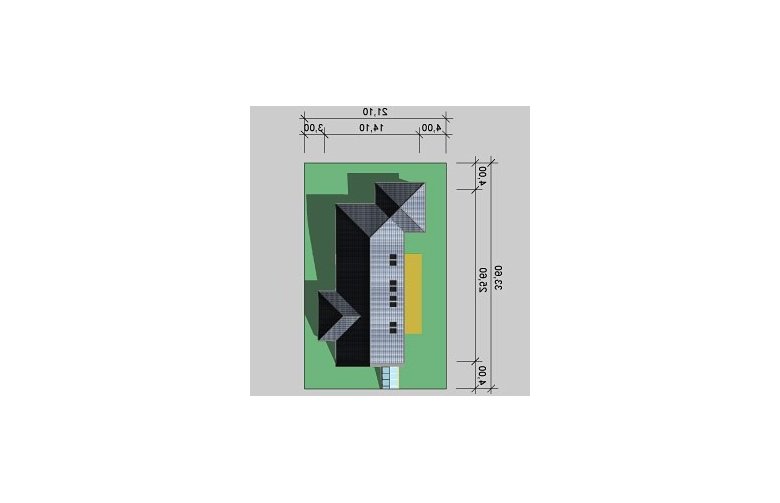 Projekt domu jednorodzinnego LK&570 - Usytuowanie - wersja lustrzana