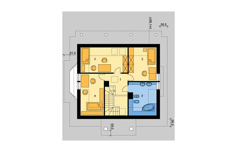 Projekt domu jednorodzinnego LK&576 - poddasze