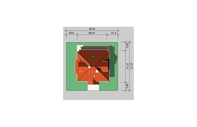 Projekt domu jednorodzinnego LK&576 - Usytuowanie - wersja lustrzana