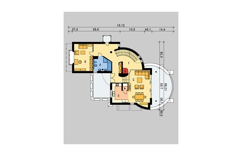 Projekt domu jednorodzinnego LK&578 - parter