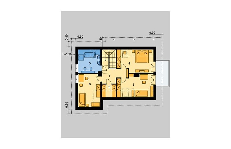 Projekt domu jednorodzinnego LK&613 - poddasze