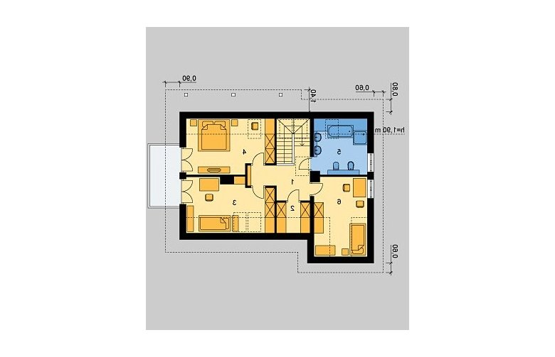 Projekt domu jednorodzinnego LK&613 - poddasze