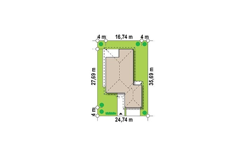 Projekt domu dwurodzinnego Z82 - Usytuowanie