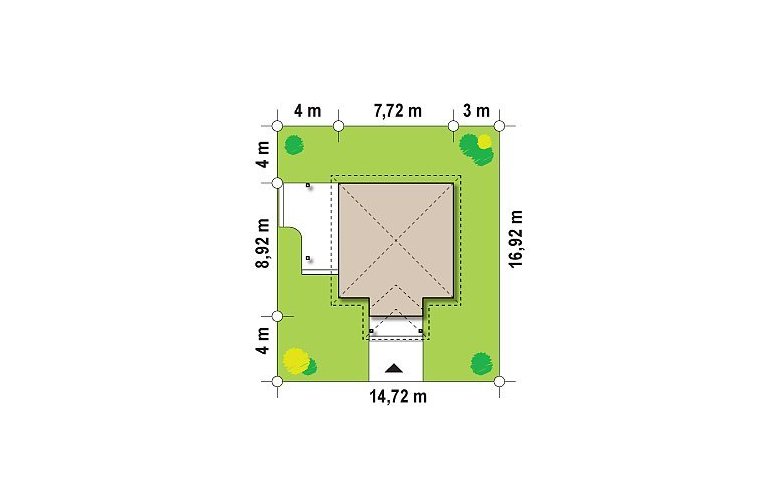 Projekt domu jednorodzinnego Z73 - Usytuowanie