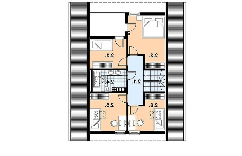 Projekt domu z bala L-14 BAL - 