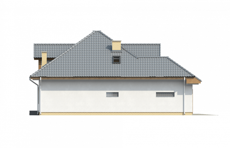Projekt domu jednorodzinnego Z49 - elewacja 1