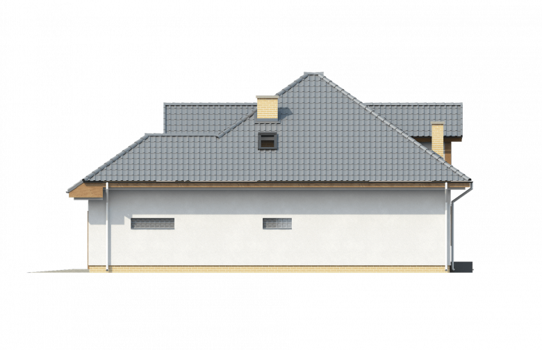 Projekt domu jednorodzinnego Z49 - elewacja 1