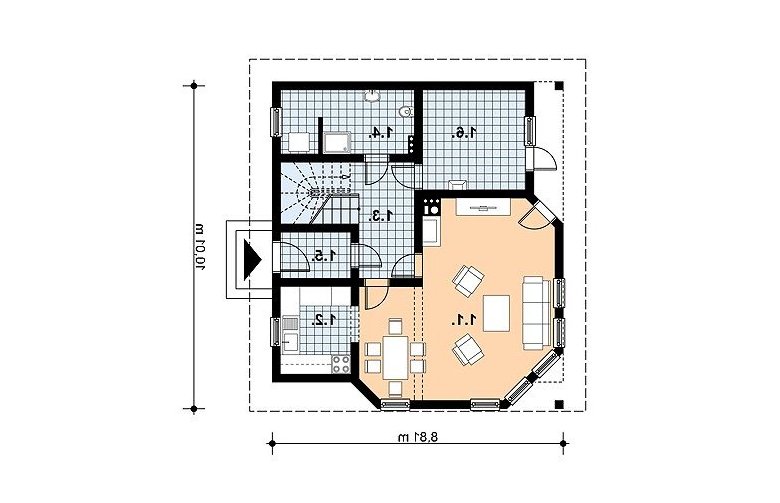 Projekt domu jednorodzinnego L-37 (drewniany) - 