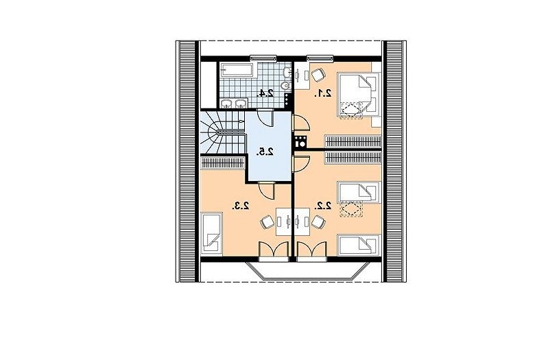 Projekt domu jednorodzinnego L-37 (drewniany) - 