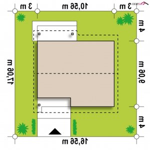 Usytuowanie budynku Z78 w wersji lustrzanej