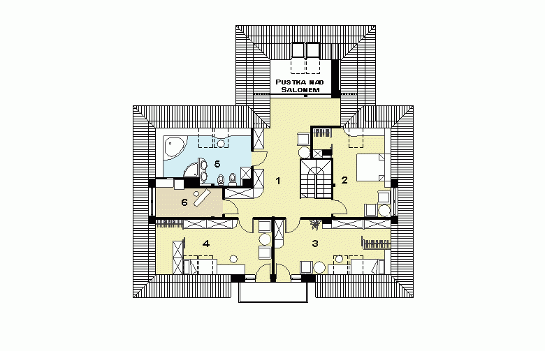 Projekt domu jednorodzinnego HG-I5 - poddasze: