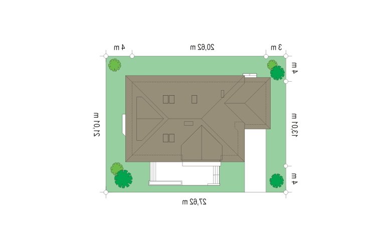 Projekt domu jednorodzinnego Familijny (64) - Usytuowanie - wersja lustrzana