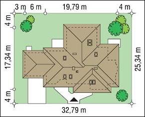 Usytuowanie budynku Trzypokoleniowy (219)