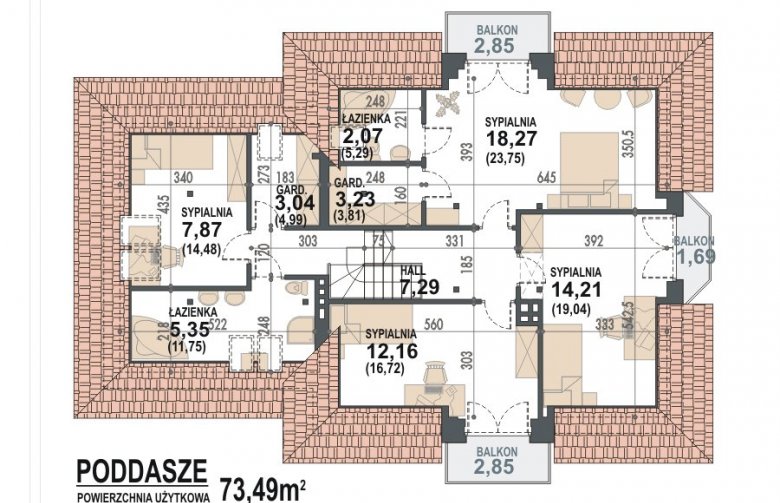 Projekt domu jednorodzinnego Śnieżka 2G - 