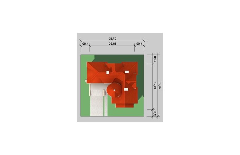 Projekt domu jednorodzinnego LK&590 - Usytuowanie - wersja lustrzana