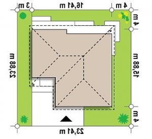 Usytuowanie budynku Z268 w wersji lustrzanej