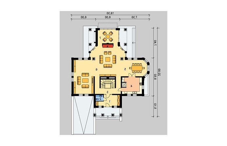 Projekt domu jednorodzinnego LK&663 - parter