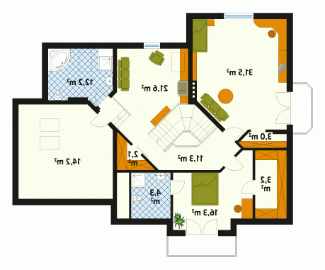 Rzut projektu Gejzer - wersja lustrzana