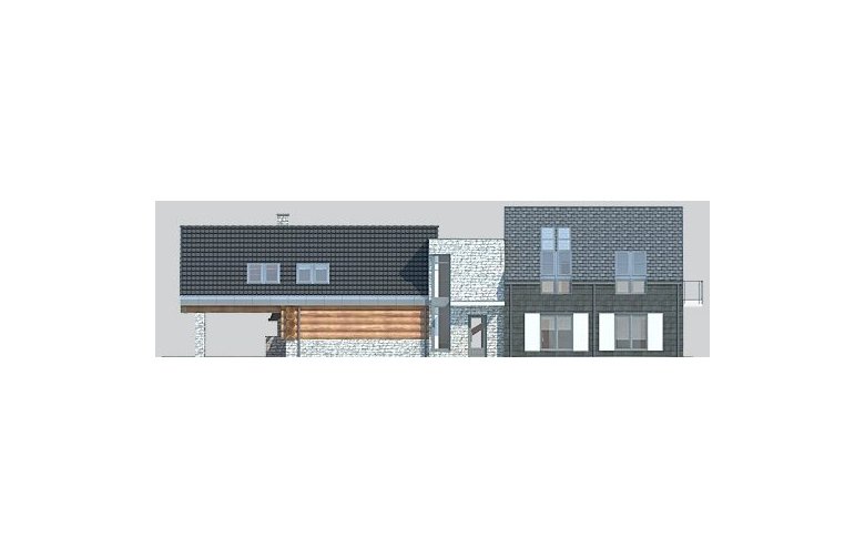 Projekt domu jednorodzinnego LK&684 - elewacja 2
